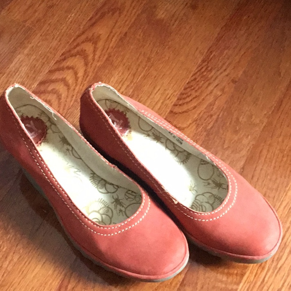 Fly London Coral Suede Wedge Slip-On Shoes